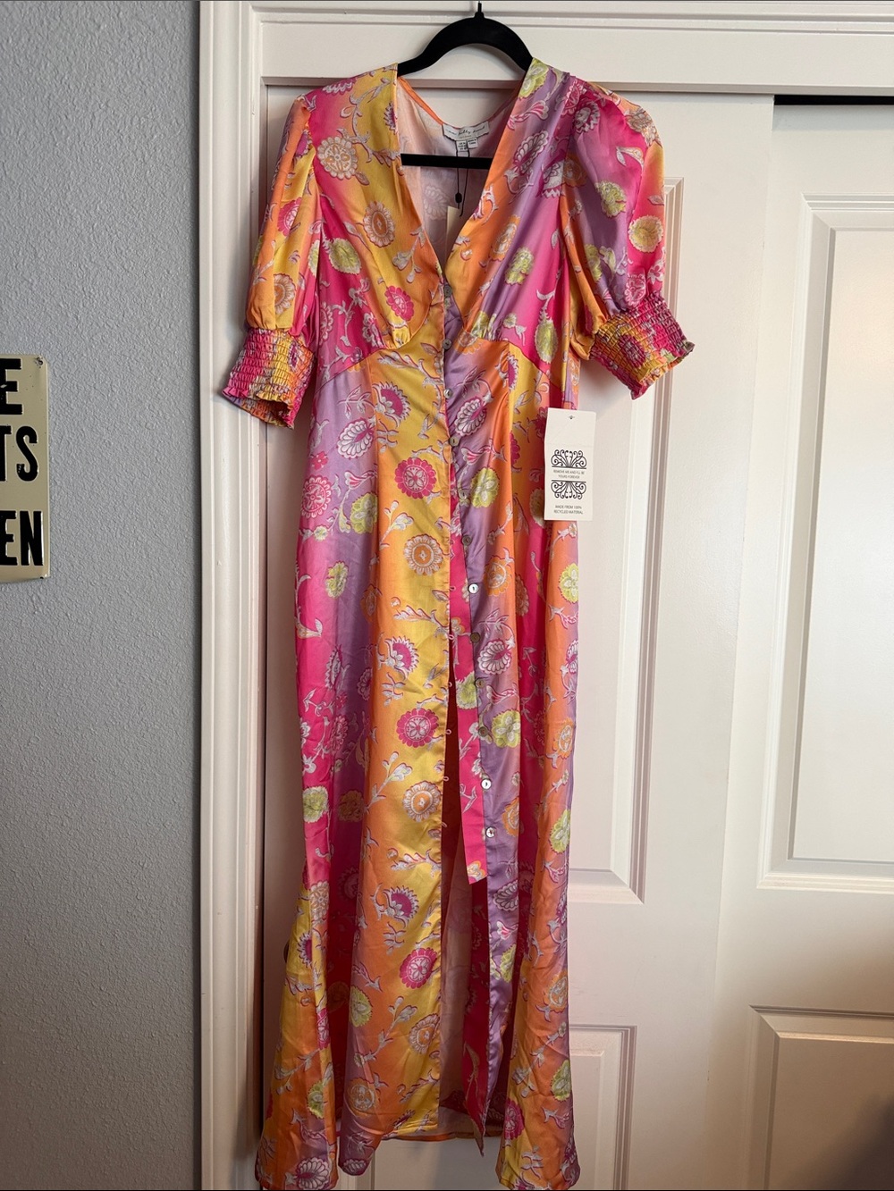 Never Fully Dressed Pink and Yellow Floral Maxi Dress